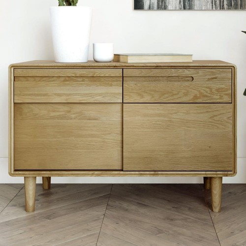 Solid oak narrow - solid, sideboard
