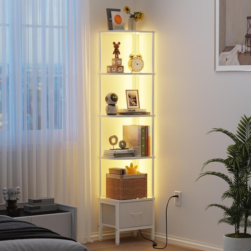 Corner shelf with led light - corner, &