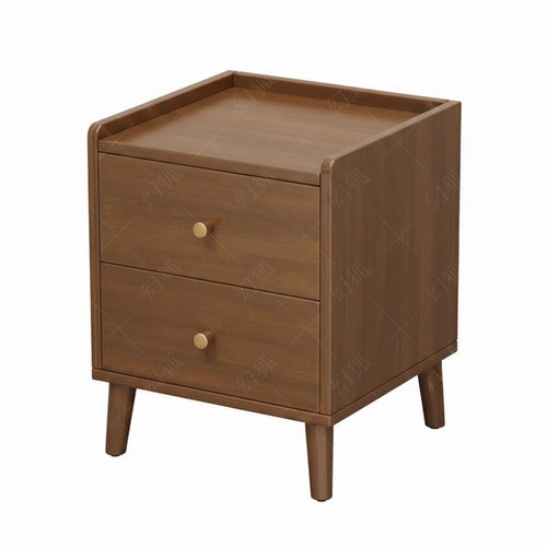 Narrow nightstand with shelf - nightstand,