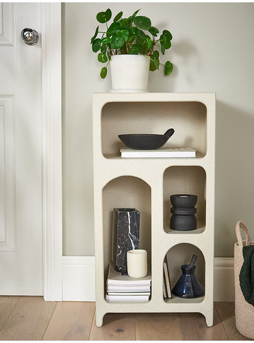 Cream resin cabinet with - cream,