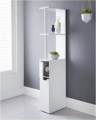 White bathroom storage - bathroom,