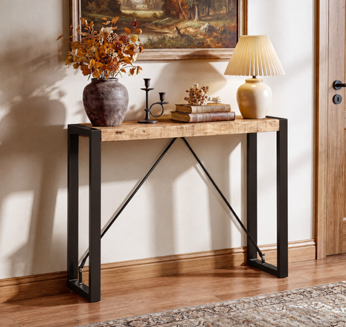Solid wood console table - solid,
